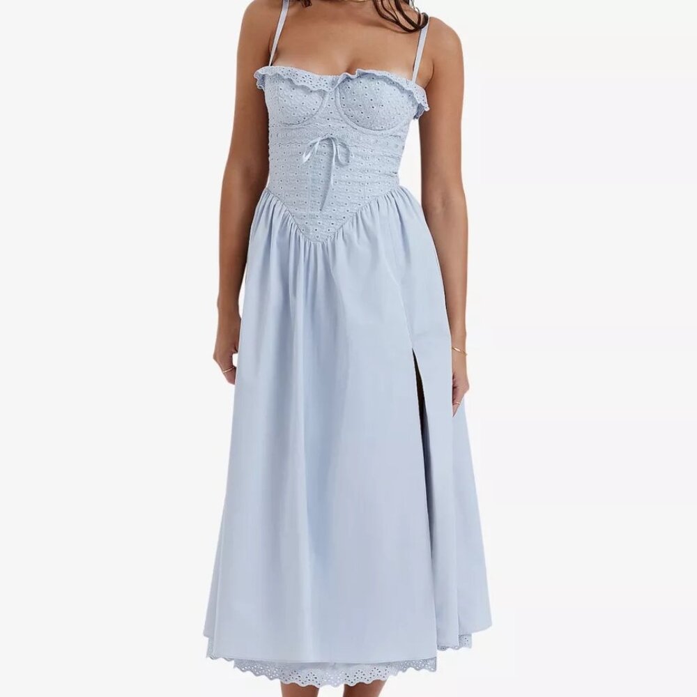 House of CB Jaime light blue midi dress